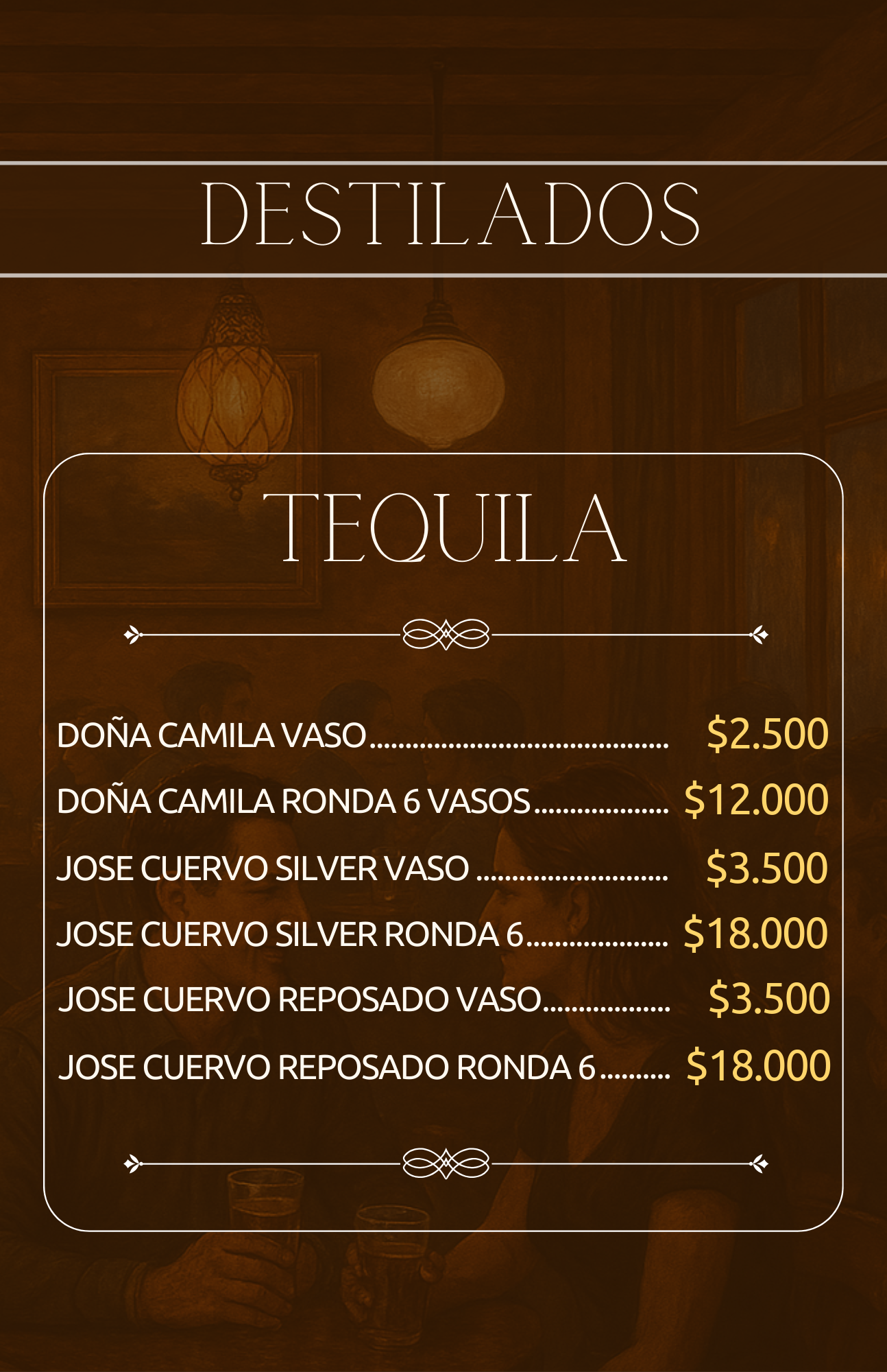 carta garrison portugues tequila